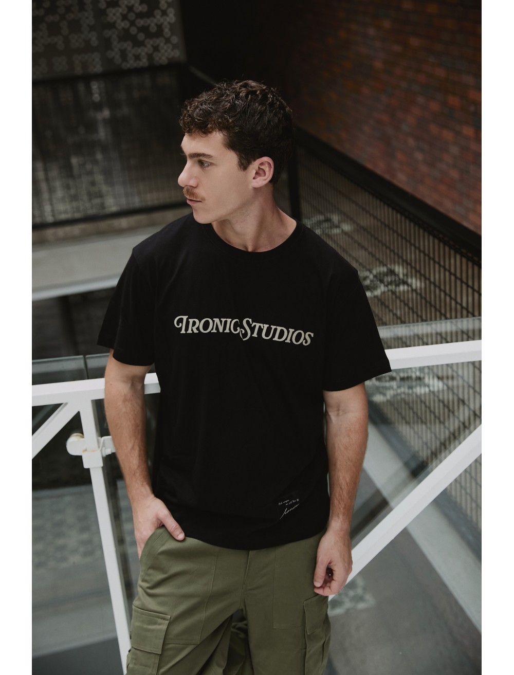 IRONIC STU BLACK TEE