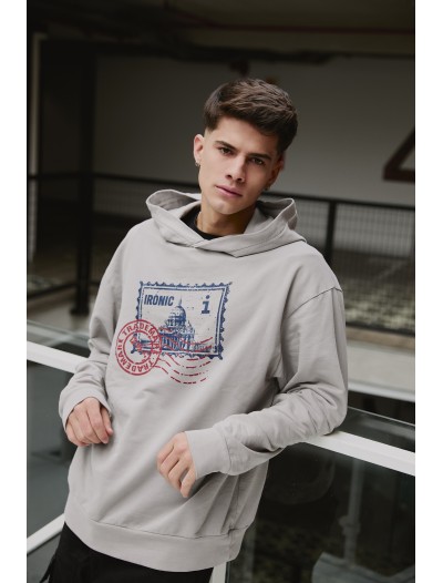 IRONIC HOODIE  GREY CART I