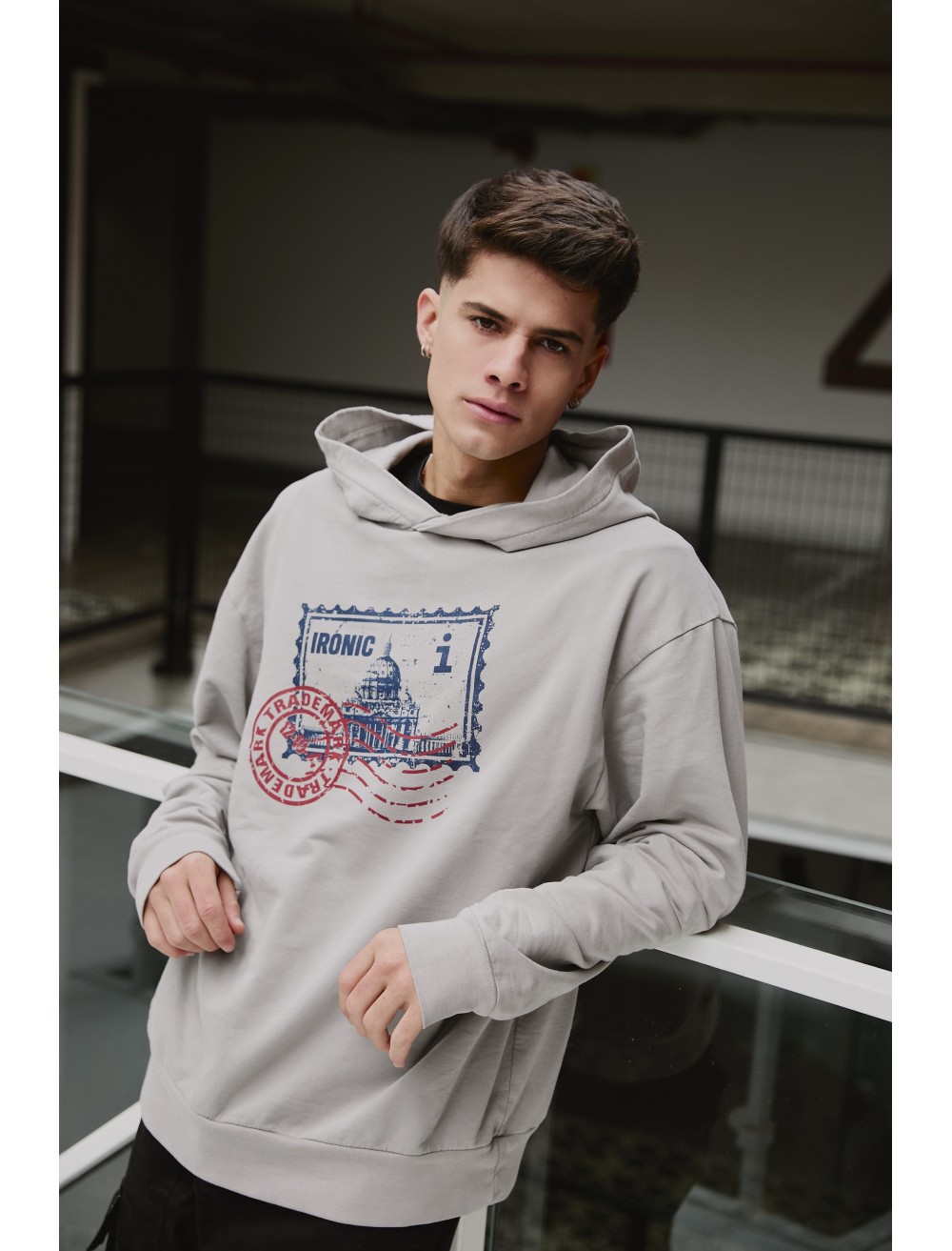 IRONIC HOODIE  GREY CART I