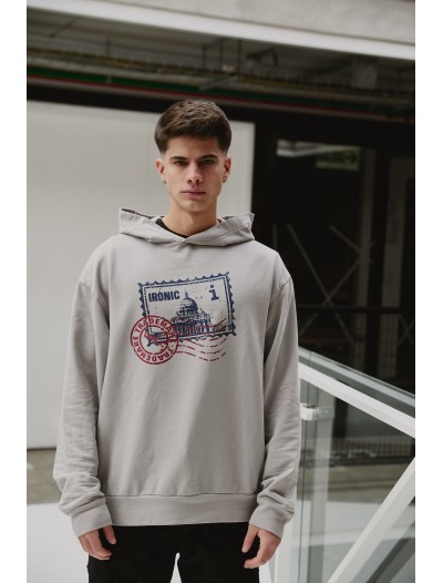 IRONIC HOODIE  GREY CART I