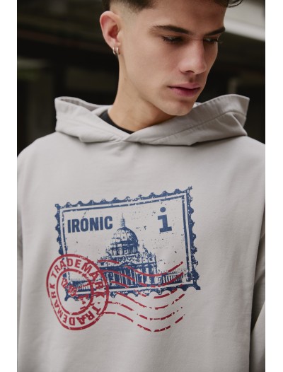 IRONIC HOODIE  GREY CART I