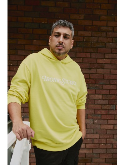 IRONIC HOODIE YELLOW STU