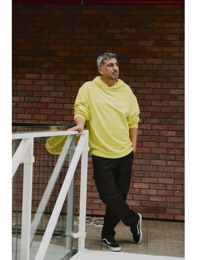 IRONIC HOODIE YELLOW STU