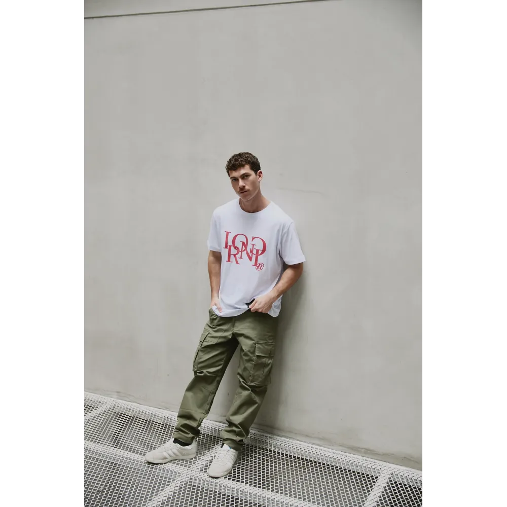IRONIC RET TEE RED