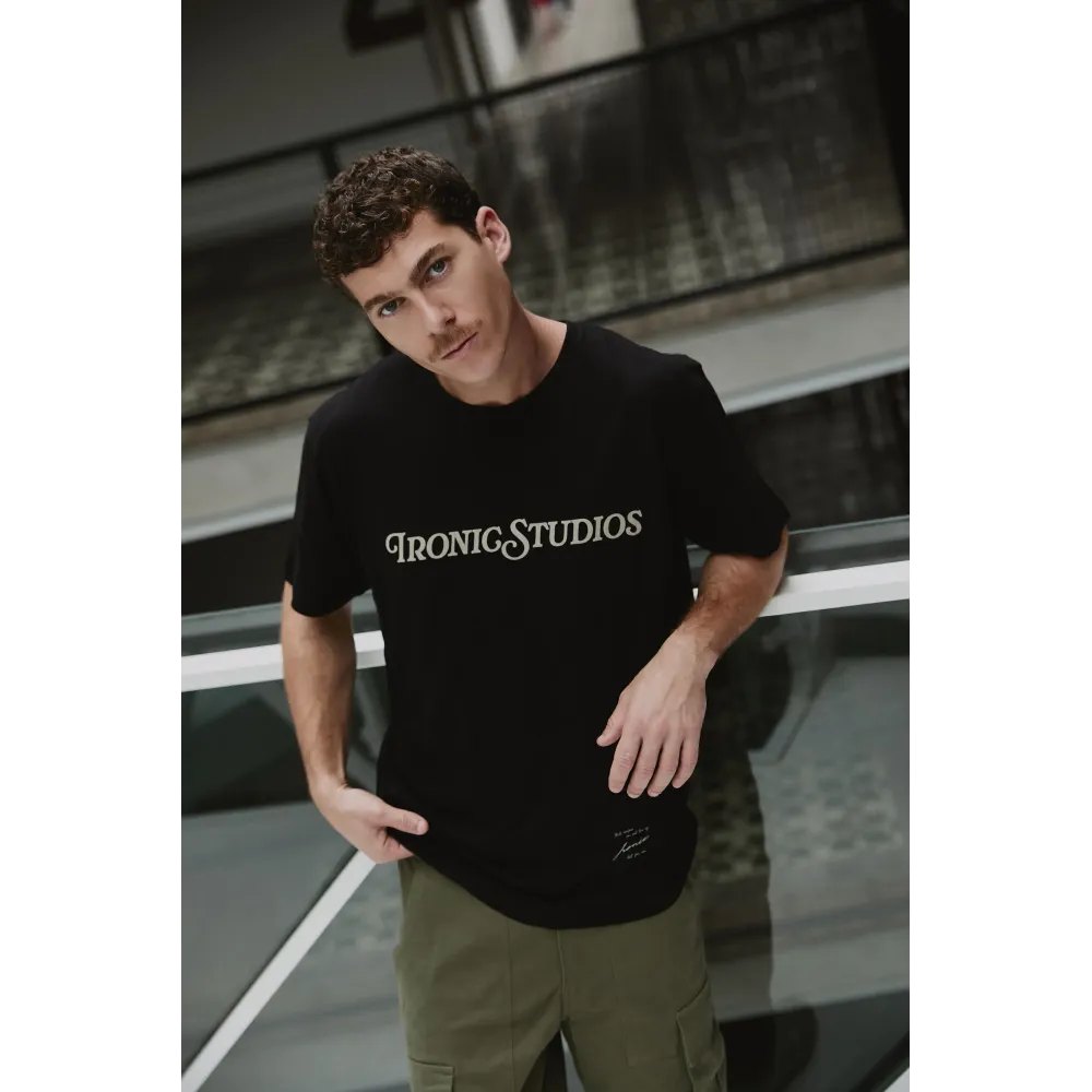 IRONIC STU TEE BLACK