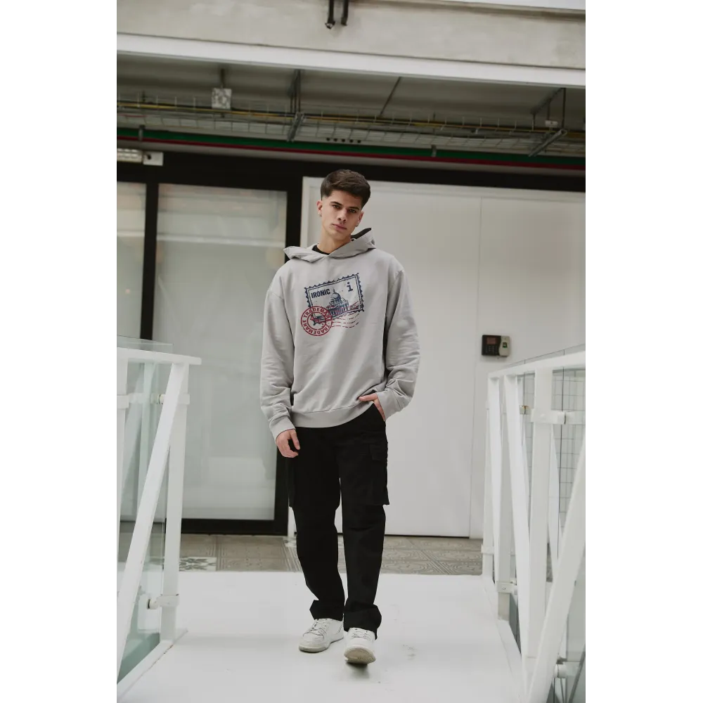IRONIC SERPOTALE GREY HOODIE